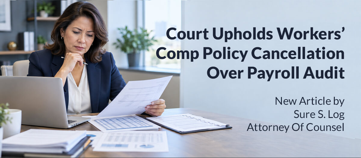 Court Upholds Workers’ Comp Policy Cancellation Over Payroll Audit